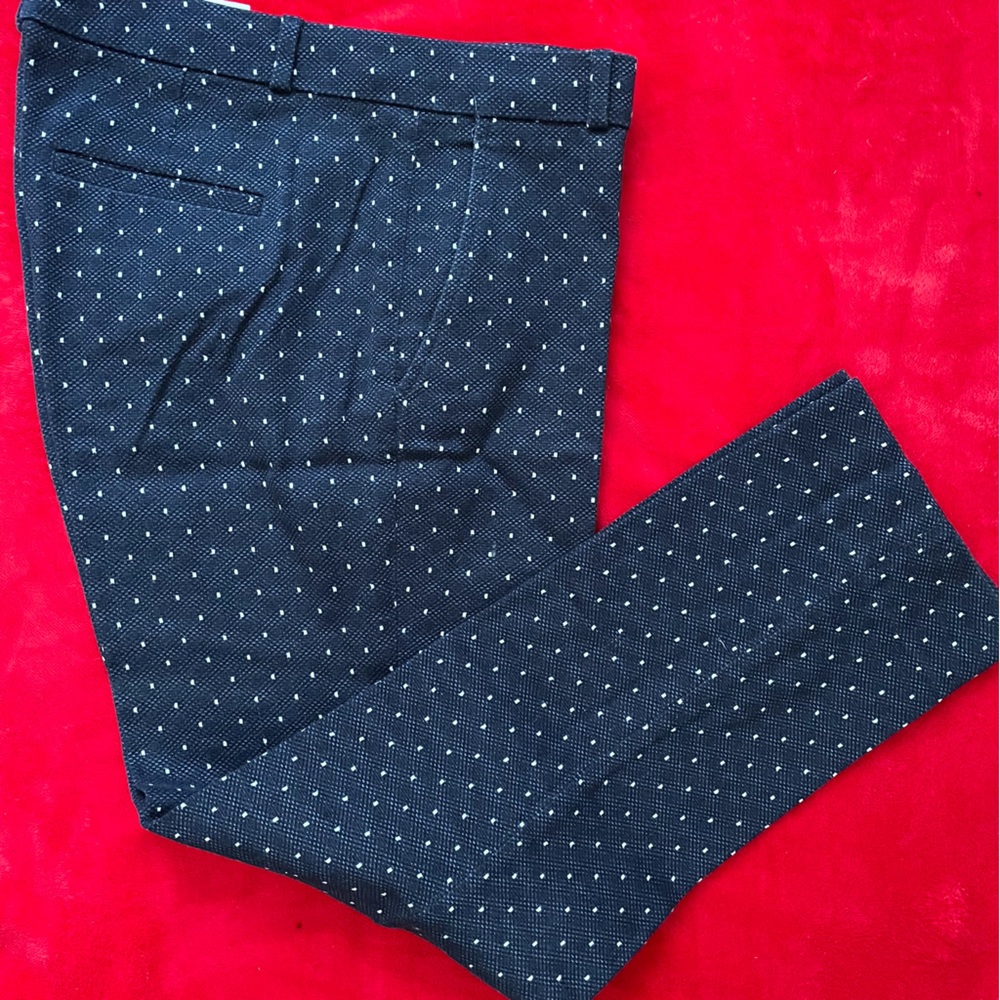 Banana Republic Navy and White Straight Leg Pants